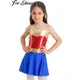 Smile Girl Wonder Girl Cosplay Tutu fur s Costume d'Halloween pour filles Robes de soirée pour