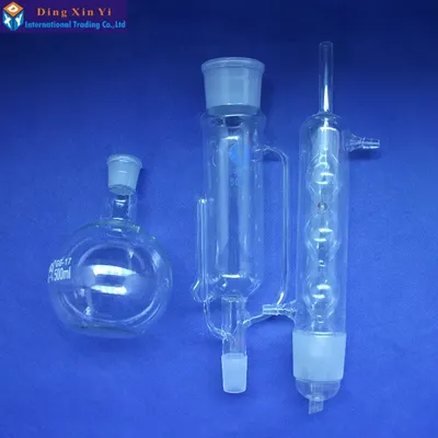 Appareil d'extraction soxhlet avec condenseur d'ampoule extracteur Soxhlet en verre de 500ml
