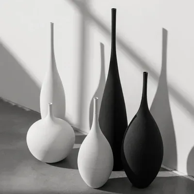 Vase d'art minimaliste fait à la main Vermont décoration en céramique modèle de salon décoration