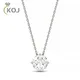 KOJ – collier en diamant Moissanite pour femmes pendentif de 6.5mm 1CT en argent 925 chaînes de