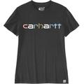 Carhartt Relaxed Fit Lightweight Multi Color Logo Graphic Damen T-Shirt, schwarz, Größe XS