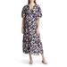 Floral Faux Wrap Maternity Maxi Dress