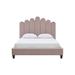 Chic Home Carys Platform Bed Frame With Headboard Velvet Upholstered Vertical Channel Quilted, Modern Contemporary