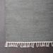 Hand Woven Flat Weave Kilim Wool Area Rug Solid Silver D00111