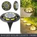 Vikakiooze Garden on sale On Solar Ground Lights Solar Disk Lights 8 LED Outdoor Waterproof Solar Garden Lights for Pathway Outdoor in-Ground Lawn Yard Deck Patio Walkway