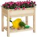 Wooden Raised Garden Bed Elevated Planter Box Kit 2 Tiers with Legs for Indoor/Outdoor Use Planting Vegetables/Flowers/Herbs/Fruits