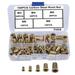 NUOLUX Nuts Rivet Flat Nut Steel Threaded Nuts Head Insert Bolts Golden Knurled Assortment Nut M8 Plated Zinc Kit Nutserts