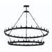 Wrought Iron Vintage Barn Metal castile Two Tier Chandelier Industrial Loft Rusti