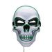 Sunisery LED Skull Head Cover Halloween Light Up LED Hollow Out Skull Full Face Facewear