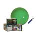 CanDo Inflatable Exercise Ball - Economy Set - Green - 26 (65 cm) Ball Pump Retail Box (set of 10)