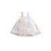 Bagilaanoe Toddler Baby Girl Party Dress Off Shoulder Floral Embroidery A-line Princess Dresses 6M 12M 18M 24M 3T 4T Kid Tulle Skirt