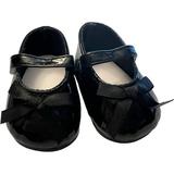 18 Inch Doll Shoes- Black Bow Mary Janes Fits ALL 18 Inch Fashion Girl Dolls