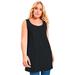 Plus Size Women's Scoopneck One + Only Tunic Tank by June+Vie in Black (Size 22/24)