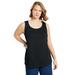 Plus Size Women's Scoopneck One + Only Tank Top by June+Vie in Black (Size 22/24)