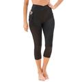 Plus Size Women's Mesh Pocket High Waist Swim Capri by Swim 365 in Black (Size 30)
