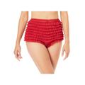 Plus Size Women's Nylon Mesh Rumba Boyshort by Amoureuse in Classic Red (Size 7)