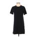 Madewell Casual Dress - Shift Crew Neck Short sleeves: Black Print Dresses - Women's Size 2X-Small