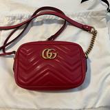 Gucci Bags | Gucci Gg Marmont Mini Matelass Shoulder Bag With Dust Bag | Color: Red | Size: Os