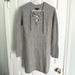 American Eagle Outfitters Dresses | Aeo Lace Up Sweater Dress :: Size Small :: Heather Grey | Color: Gray | Size: S