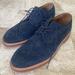 J. Crew Shoes | J. Crew Kenton Blue Suede Wingtip Oxford Shoes Size 10 | Color: Blue | Size: 10