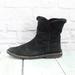 J. Crew Shoes | J Crew Black Suede Sherpa Fleece Lined Pull On Mid-Calf Boots Size 9 | Color: Black | Size: 9