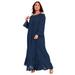 Plus Size Women's Off-The-Shoulder Sundrop Maxi Dress by June+Vie in Navy (Size 26/28)