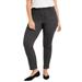 Plus Size Women's Curvie Fit Straight-Leg Jeans by June+Vie in Grey Denim (Size 10 W)