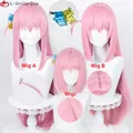 Perruque Cosplay Anime Gotou Hitori pour femme 80cm de long cheveux raides roses perruques de