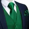 Gilet vert pour hommes, accessoires de chemise de fête de mariage, mode pour hommes, vêtements