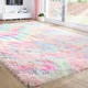 HprognRainbow-Tapis en fourrure doux pour chambre d'enfant tapis pour chambre d'enfant salon