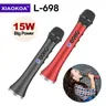 XIAOKOA L-698 15W Sans Fil Karaoké Microphone Bluetooth Haut-Parleur 4000mah 2 en 1 Déterminer