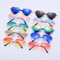 Lunettes de soleil en forme de cœur pour hommes et femmes lunettes de soleil vintage verres