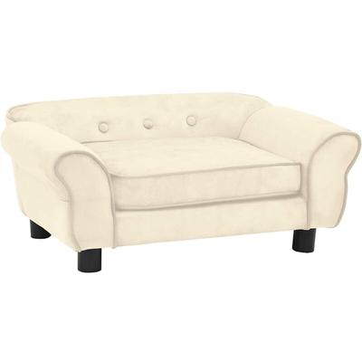 Hundesofa Creme 72x45x30 cm Plüsch Vidaxl