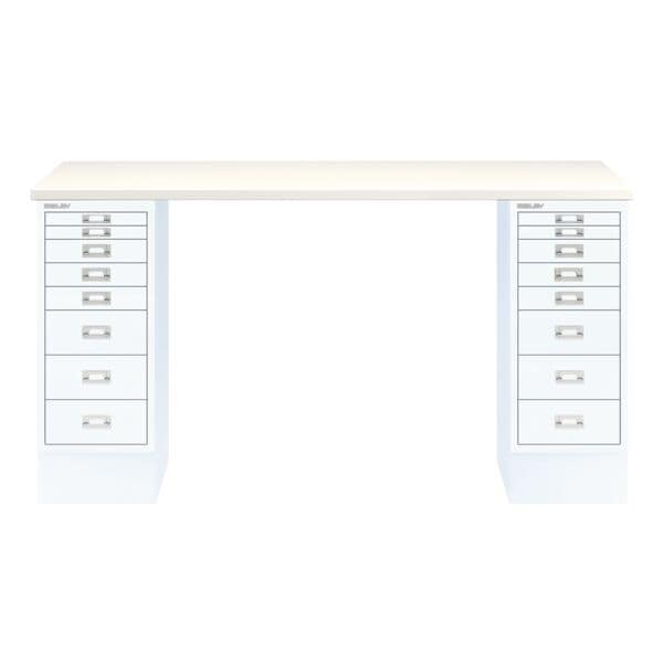 Bisley Schreibtisch »MultiRange« weiße Platte mit 16 Schubladen weiß, 140x74x60 cm Image