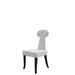 Chic Home Safia Dining Side Chair Velvet Upholstered Pawn Shaped Seat Back Tapered Espresso Finish Wood Legs (Set of 2)