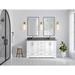 Willow Collection 60 in W x 22 in D x 36 in H Boston Double Bowl Sink Bathroom Vanity with Countertop