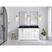 Willow Collection 60 in W x 22 in D x 36 in H Boston Double Bowl Sink Bathroom Vanity with Countertop