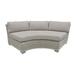 Afuera Living Curved Armless Outdoor Wicker Patio Sofa in Beige