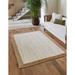 Ripaz Vogue Rug Natural Jute Hand Braided Rectangle Runners Area Rug White with Beige Border (2X8 Ft)