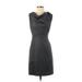 H&M Casual Dress - Sheath Cowl Neck Sleeveless: Gray Print Dresses - Women's Size 4