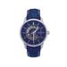 Heritor Automatic Davies Semi-Skeleton Leather-Band Watch - Men's Silver/Navy One Size HERHS2503