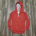 American Eagle Outfitters Sweaters | American Eagle Y2k Cable Knit Sweater Button Up Hooded Jacket Fitted Size Small | Color: Orange/Red | Size: Sj