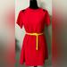 Zara Dresses | Brand New ! Beautiful Zara’s Dress (Belt Is Not Included) | Color: Red | Size: S