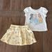 Disney Matching Sets | Disney Princess 3t Outfit | Color: White/Yellow | Size: 3tg