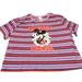 Disney Tops | Disney Mickey Mouse Juniors Womens 2x Crop Top Shirt Purple Red Stripe | Color: Purple/Red | Size: 2x
