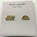 Kate Spade Jewelry | Kate Spade New Mismatch Rainbow "Joy" And Rainbow Earrings | Color: Blue/Red | Size: 1/2"