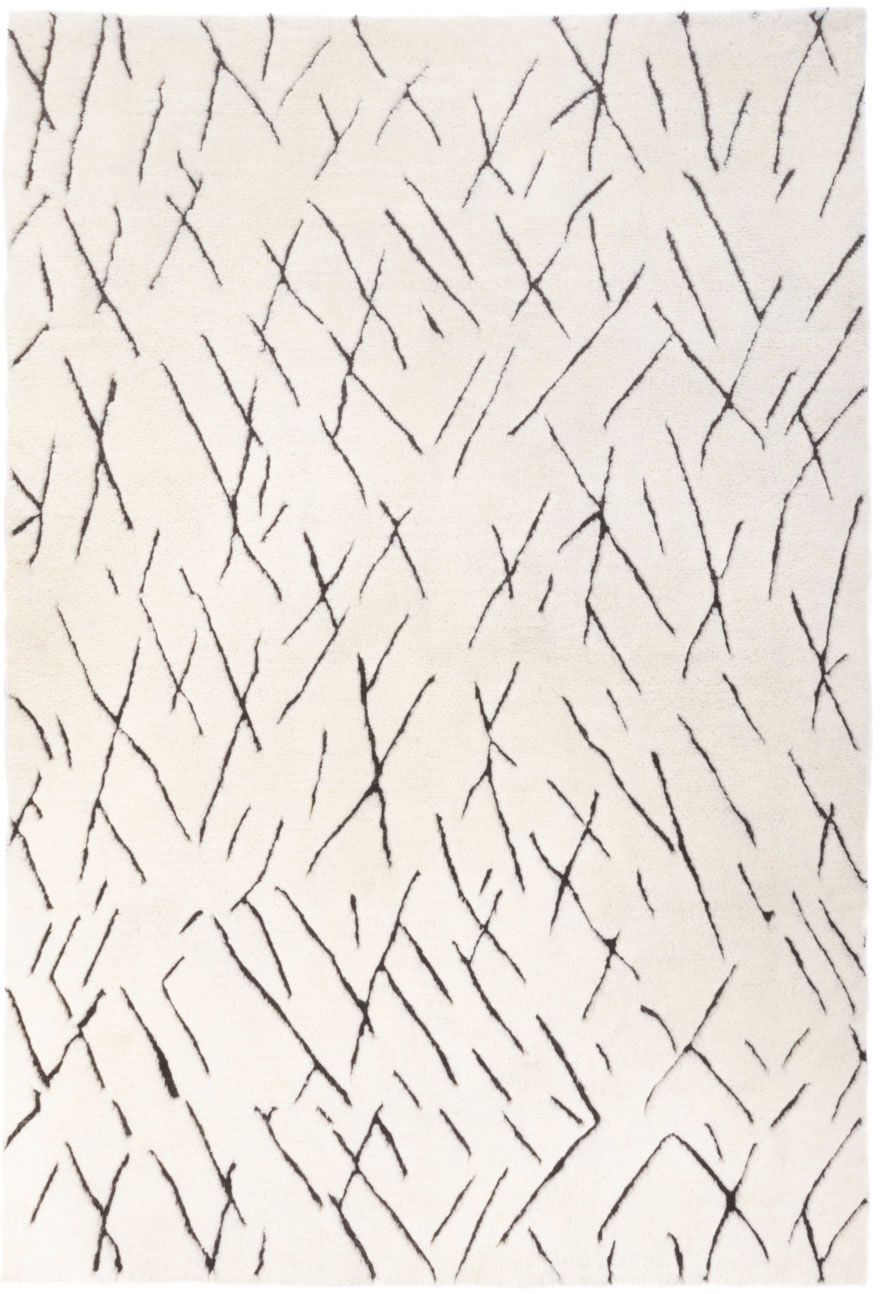 Wollteppich MORGENLAND "Berber Teppich - Sara - rechteckig", weiß, B:70 H:25 L:140, Schurwolle, Teppiche, handgeknüpft Image