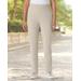 Appleseeds Women's Everyday Knit Zip-Pocket Slim Pants - Tan - PM - Petite