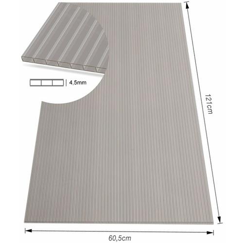 Doppelstegplatte Für Heimwerken & Konstruktion Grau 16 mm 60,5 x 121 cm – Grau