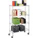 FDW 4-Tier Wire Shelving Storage Shelves Adjustable NSF Wire Shelf Heavy Duty Storage Shelving Unit on 3â€� Wheel Casters Commercial Metal Wire Rack 36L x 14W x 62H Chrome